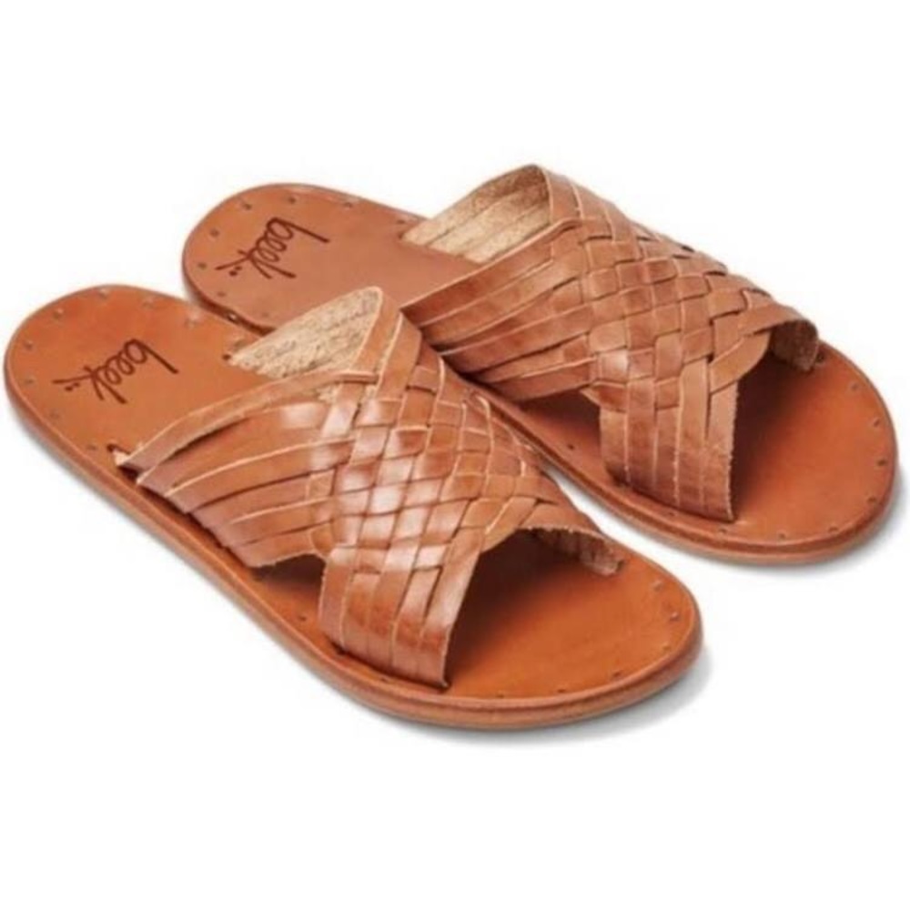 Beek Swallow Woven Leather Sandals